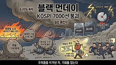 [데스크 칼럼] '7천피' 붕괴와 서킷브레이커… 지정학적 공포를 넘어 이성을 찾을 때