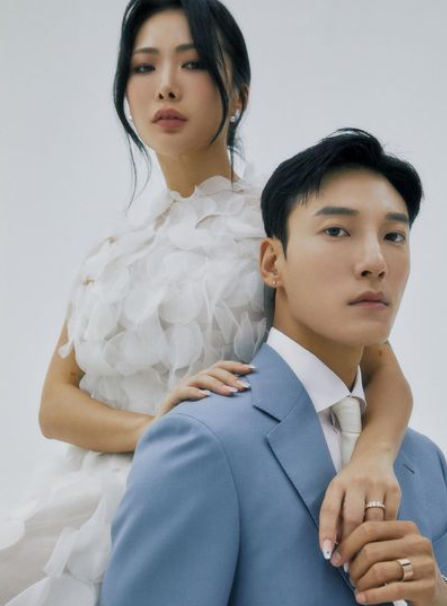 허니제이, 예비 남편과 웨딩화보 공개 '키스'까지