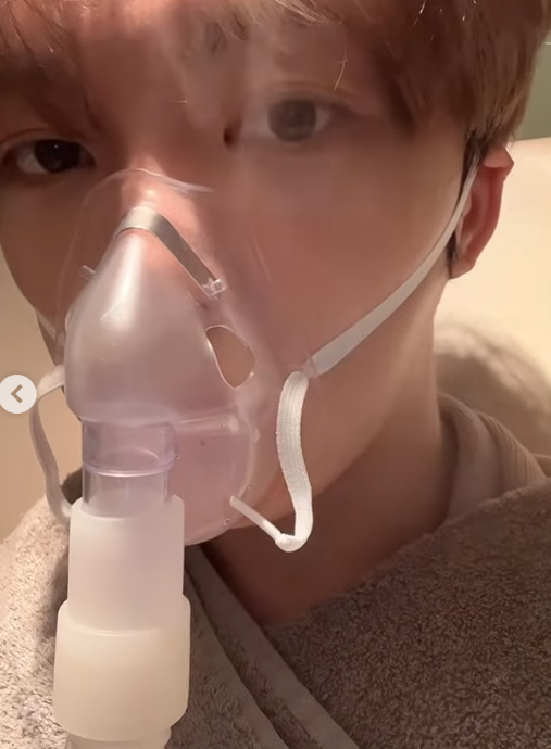 김재중, 호흡기에 링거까지 "건강 잘 챙기고…"